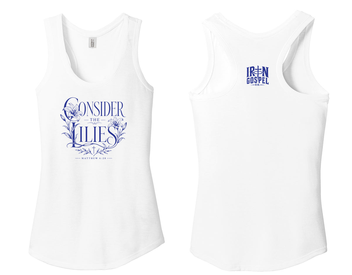 Consider the Lilies — Women’s Racerback Tank