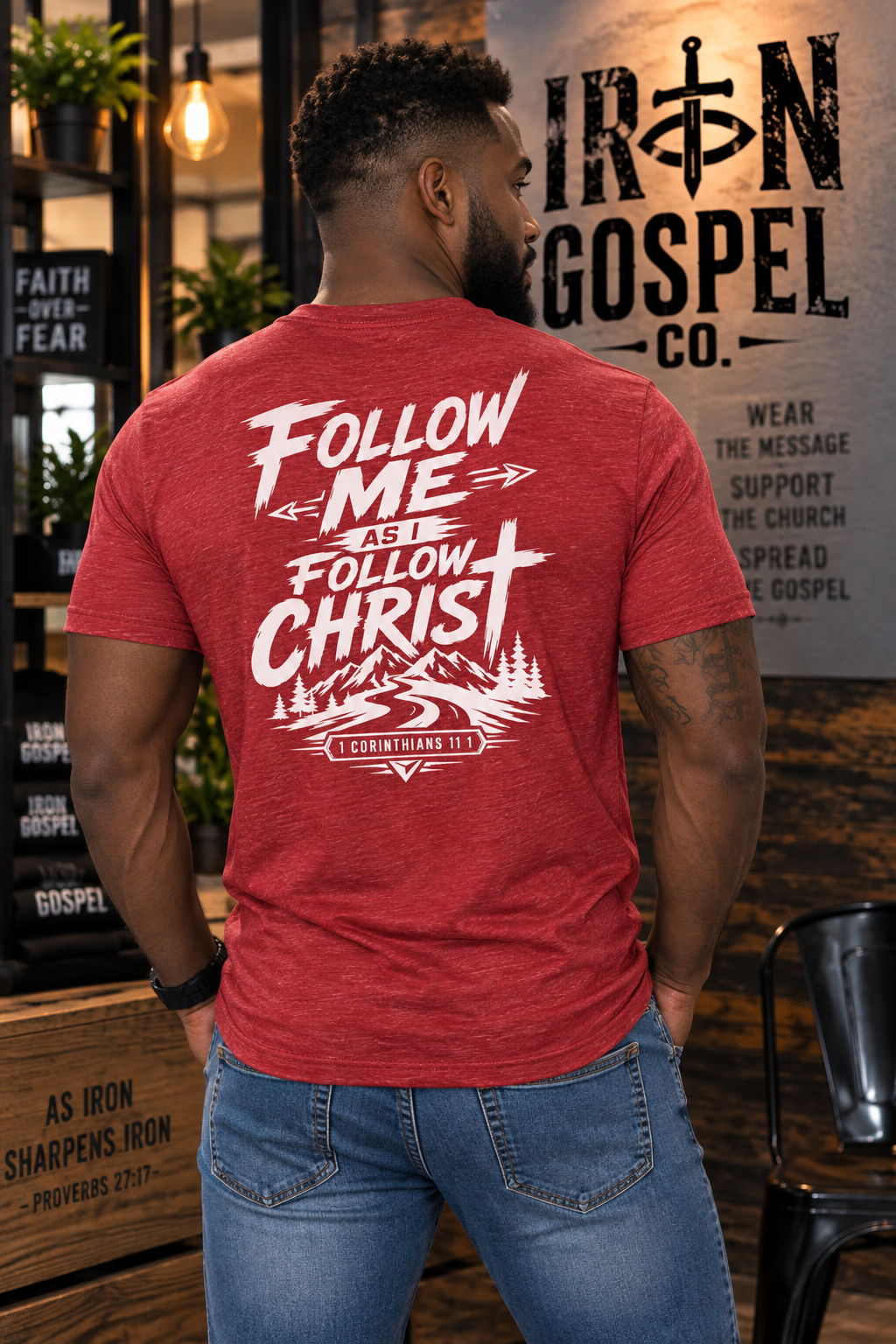Follow Me as I Follow Christ — Men’s Cotton Blend Tee
