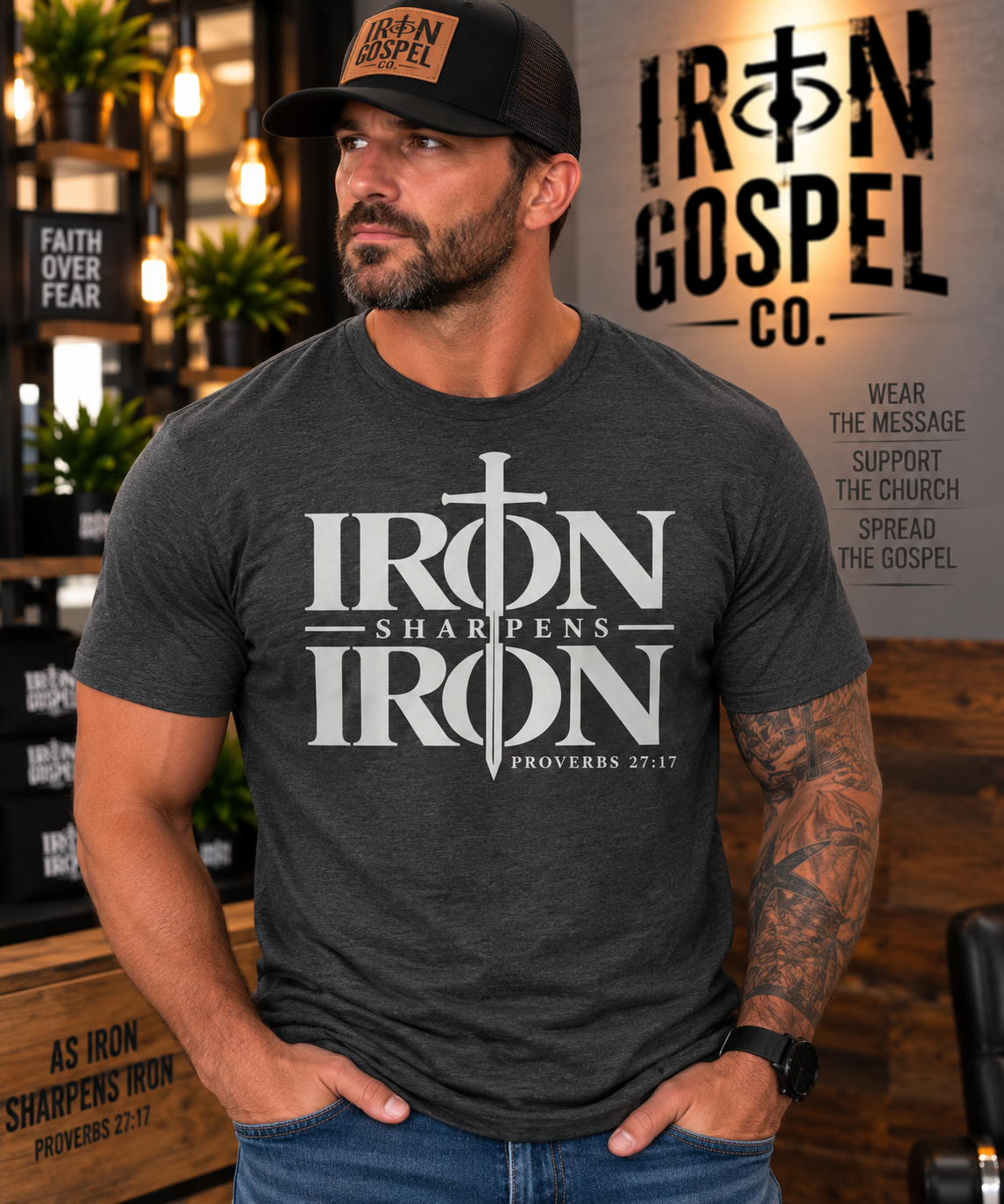 Iron Sharpens Iron — Men's Cotton Blend Tee