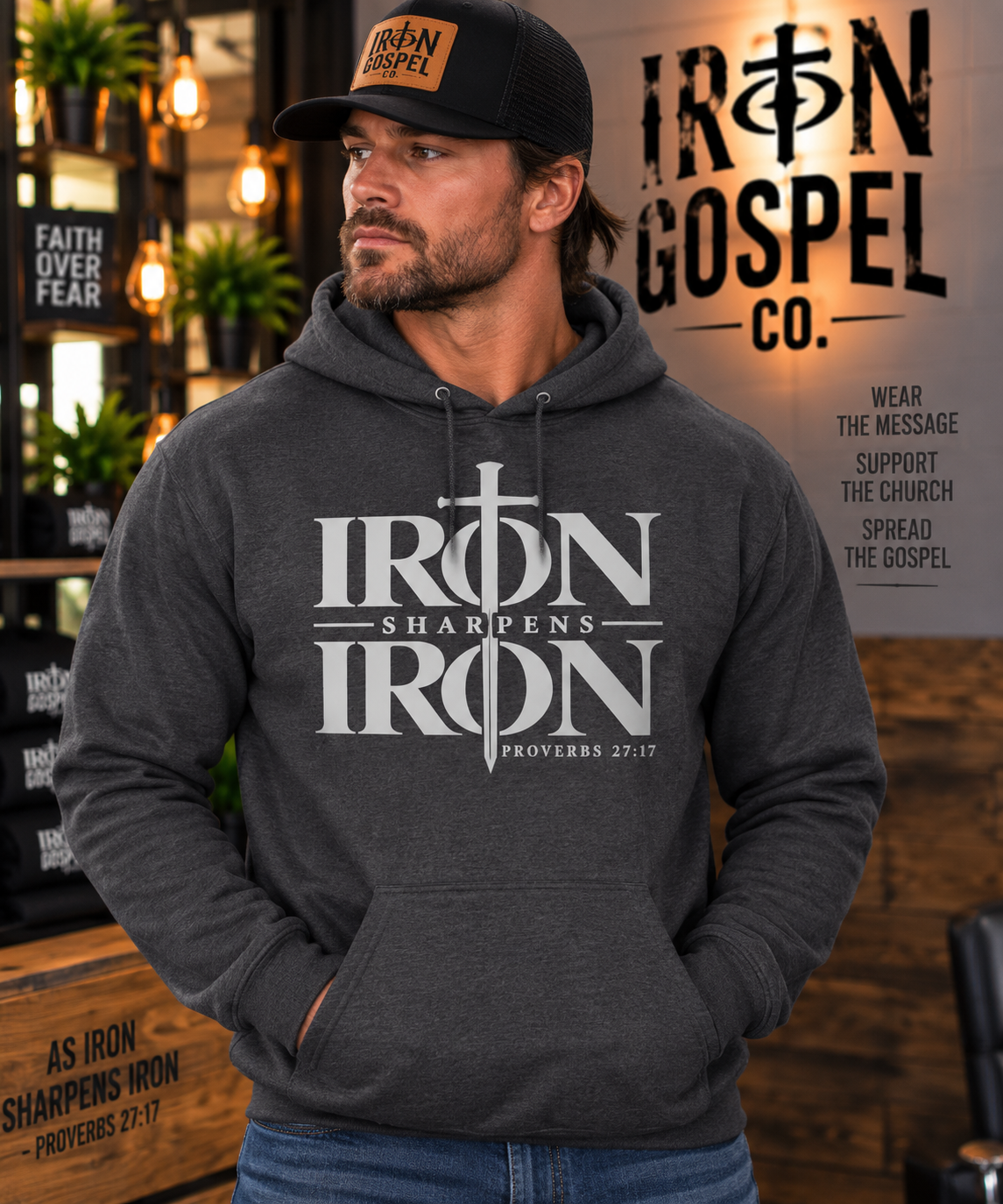 Iron Sharpens Iron — Unisex Pullover Hoodie