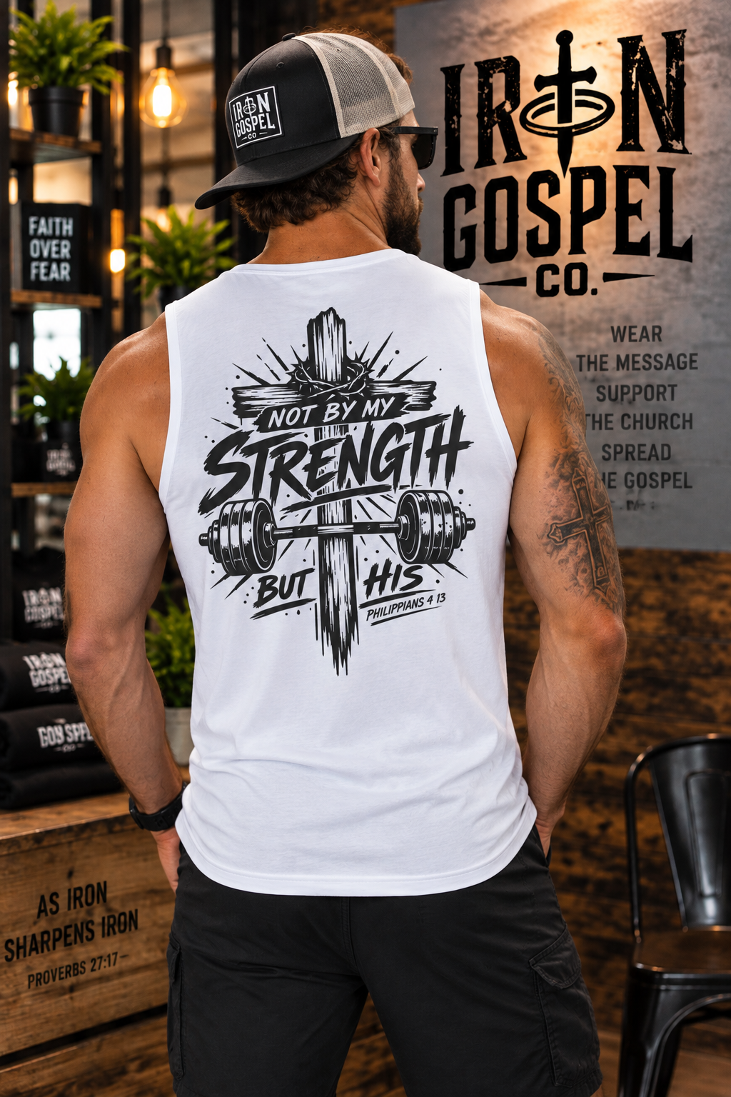 Not By My Strength — Men’s Christian Performance Tank